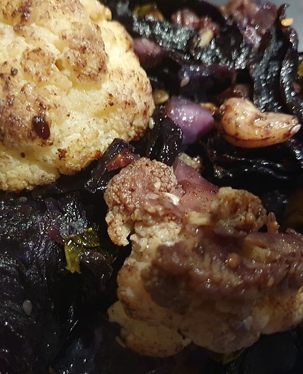 Roasted cauliflower & cabbage