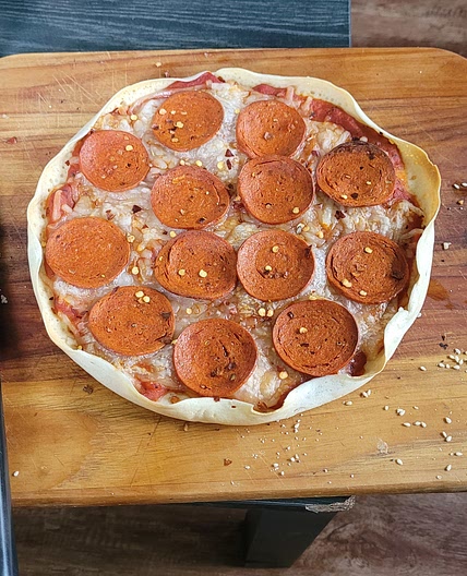 Discard pizza