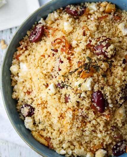 Lemon Thyme Couscous with Olives