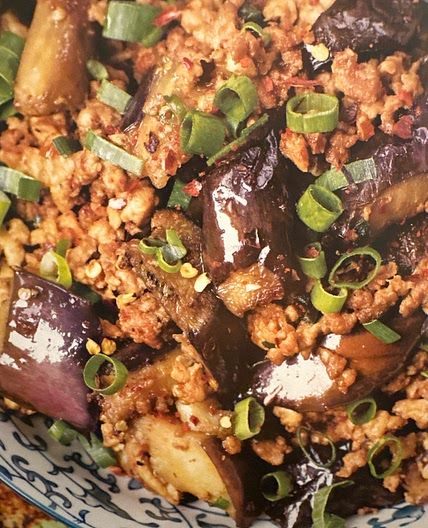 Chinese picadillo with eggplant
