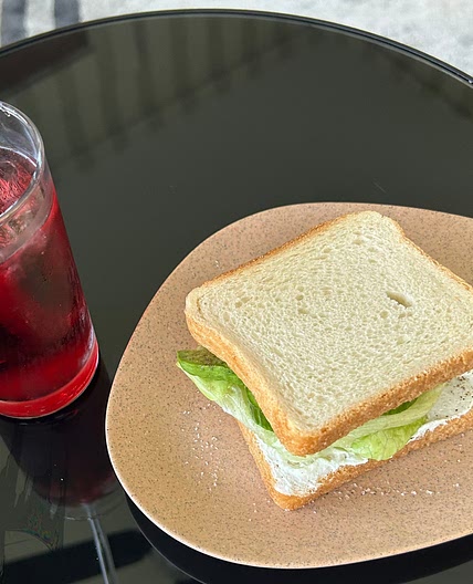 Avocado cream cheese sandwich