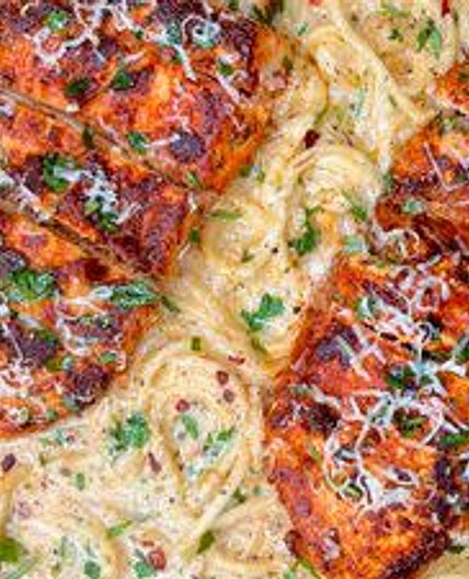 High Protein Creamy Chicken Alfredo