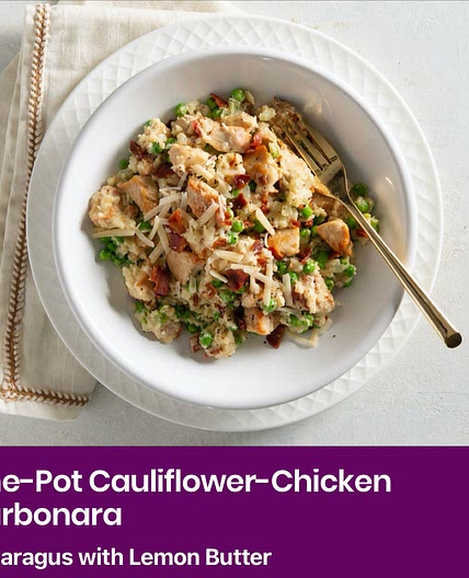 Cauliflower Chicken Carbonara