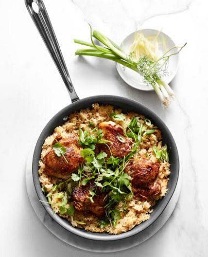 Miso chicken and rice bake