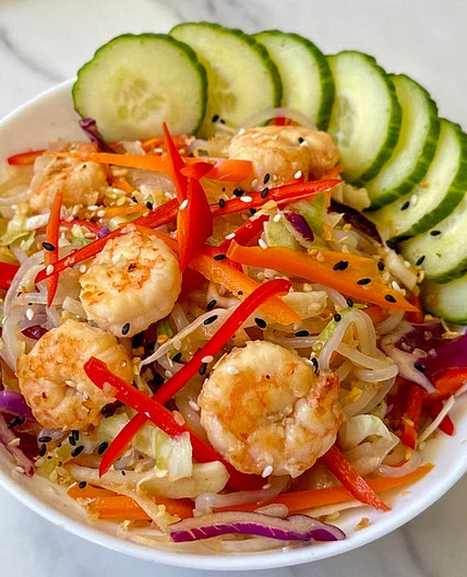 Ginger Shrimp Noodle Bowl