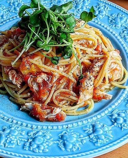 Japanese tomato pasta 