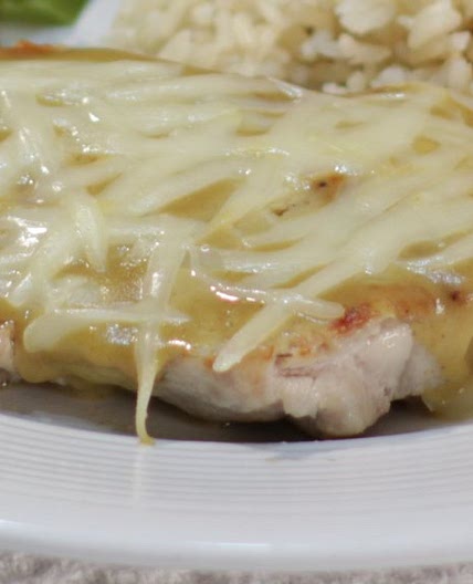 Grilled Pork Loin Chop with Honey Mustard Glaze