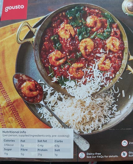 Goan style King prawn curry with basmati rice