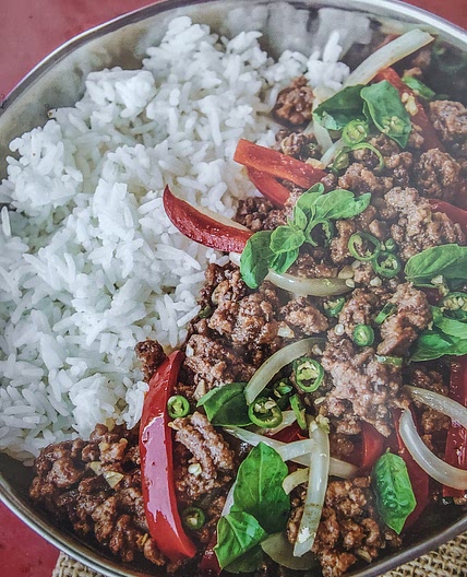 Spicy basil beef (Pad Krapow)