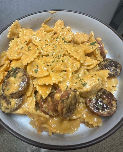 Cajun Chicken and Sausage Alfredo