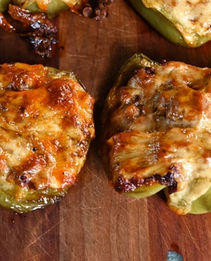 Roasted Sloppy Joe Stuffed Bell Peppers