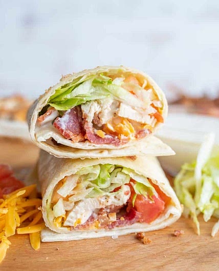 Yummy chicken wraps