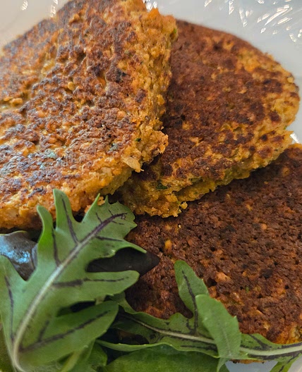 Red Lentil Veggie Burgers