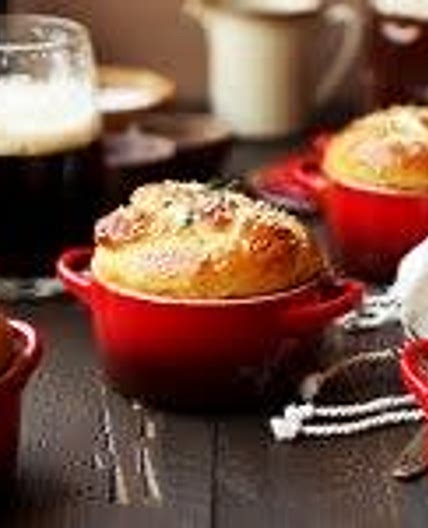 Bratwurst, Beer & Cheddar Pretzel Pot Pie
