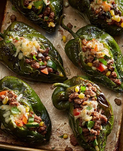 STUFFED POBLANO PEPPERS
