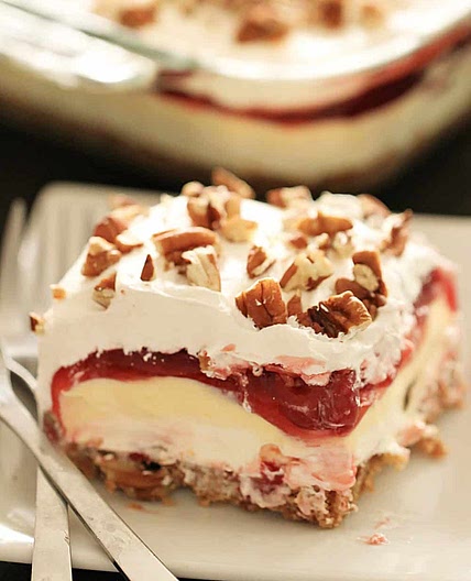 Layered Cherry Cheesecake Lush Dessert Recipe