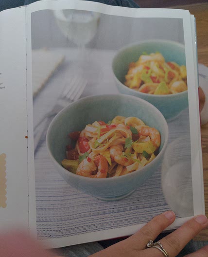 Spicy avocado shrimp from cookbook: me you and the kids too.
