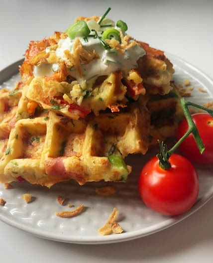 Recipe: Cheesy Leftover Mashed Potato Waffles