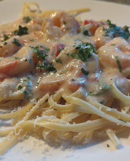 Alfredo Shrimp Linguini Pasta