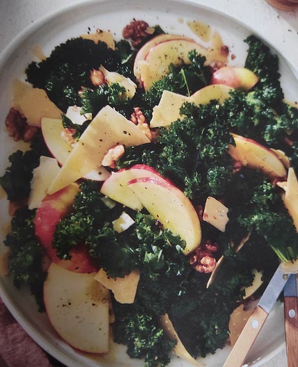 Kale Salad with Gouda, Honeycrisp and Walnuts