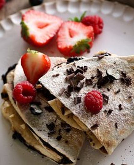Warm Tahini Chocolate Banana Wrap