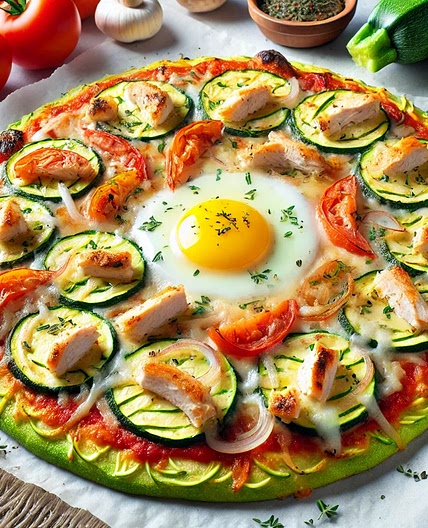 Pizza courgettes