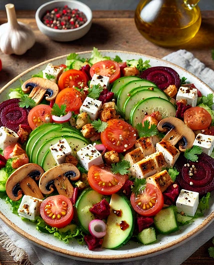 Salade Poulet Seitan