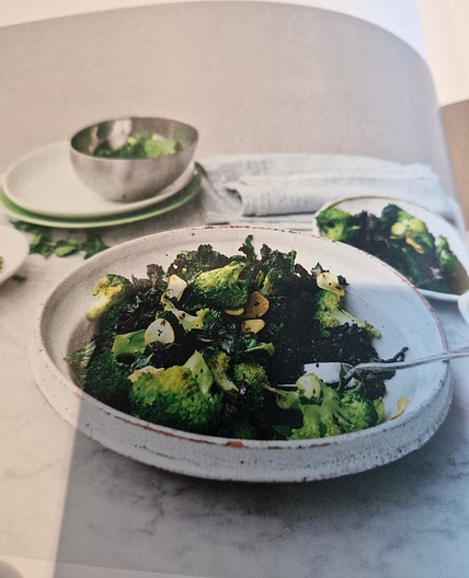 Fried broccoli and kale with garlic, cumin and lime - page 75