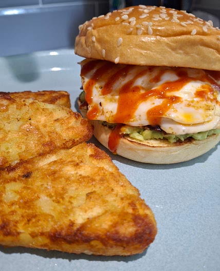 Avocado, Chorizo and Feta Egg Sandwich