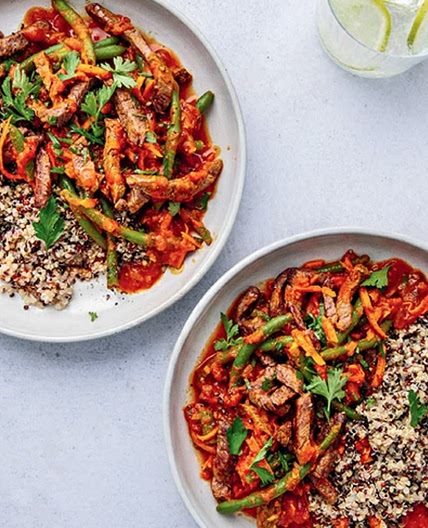 Rindergeschnetzeltes mit Quinoa