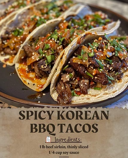 SPICY KOREAN BBQ TACOS 🌮🔥🇰🇷