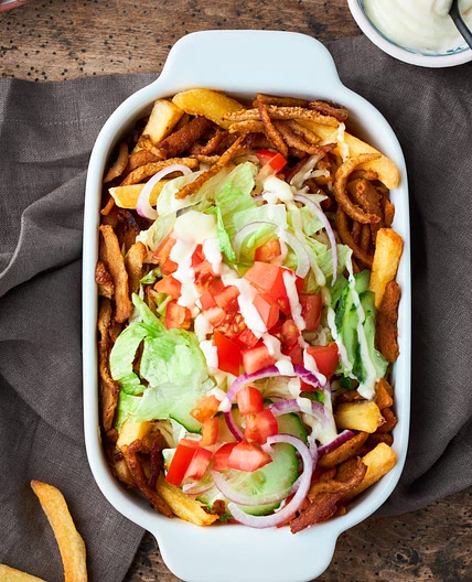 Shawarma Kebab and Chips