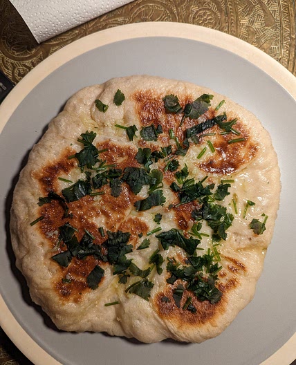 Garlic and Coriander Naan