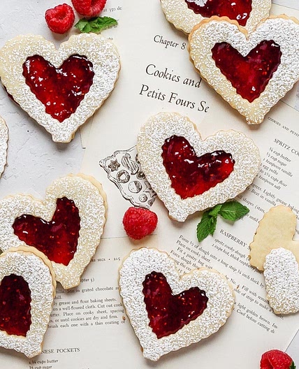 Raspberry Linzer Cookies