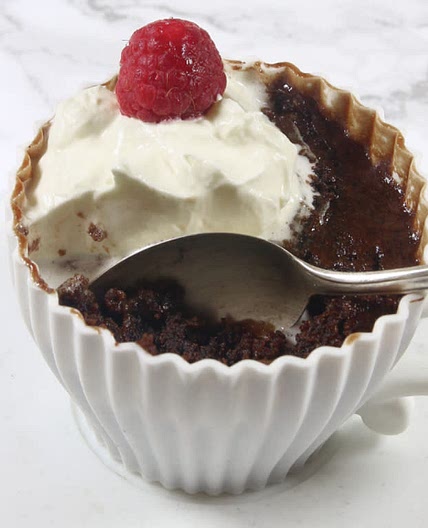 Mug sticky chocolate cake 
