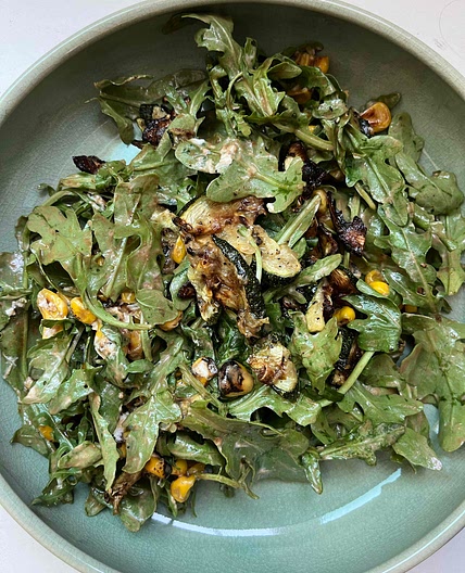 Zucchini Corn Balsamic Salad