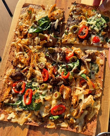 Dairy Free Lavash Protein Pizza