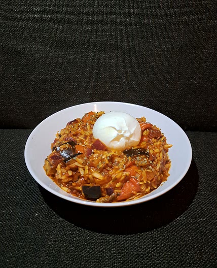 Ratatouille Orzo with Burrata