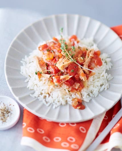 Reis mit Tomatensoße