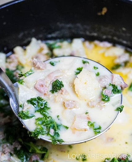 One Pot Low Carb and Keto Zuppa Toscana