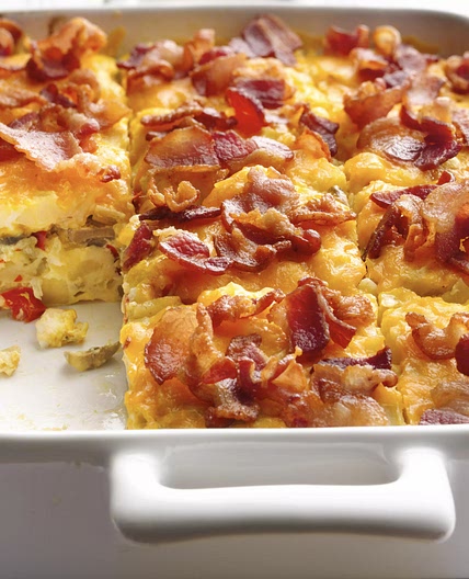 Bacon and Hash Brown Egg Bake
