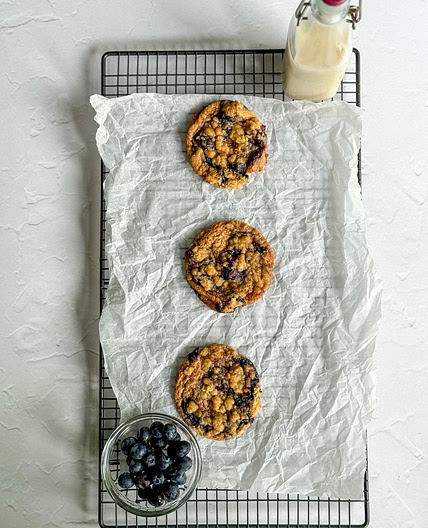 89 Calorie Blueberry Muffin Cookies