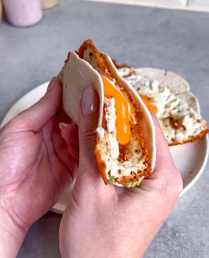 Crispy Feta Eggs with Hot Honey