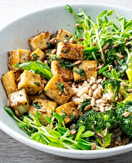 Roasted Chile Lime Tofu Bowls