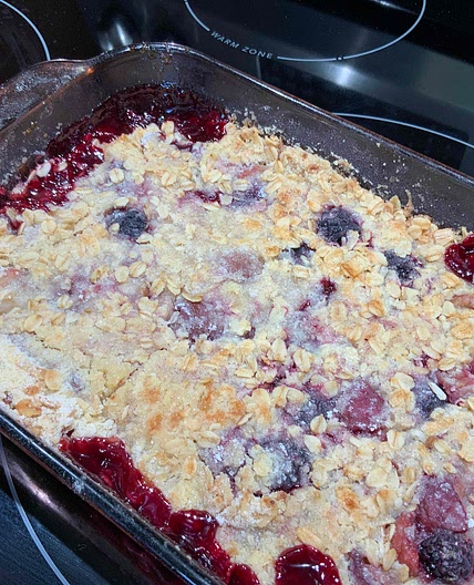 Cherry Rhubarb Crisp