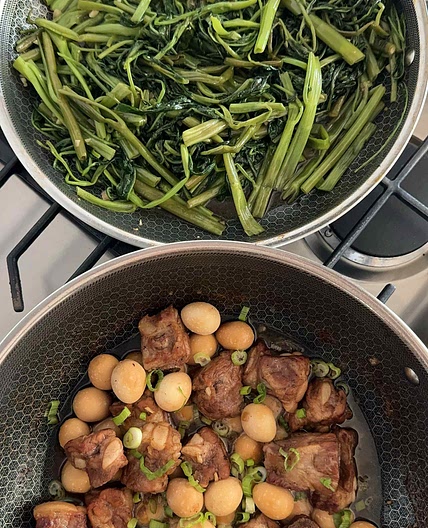 Stir fried water spinach