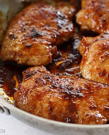 Sweet and Spicy Glazed Pork Chops