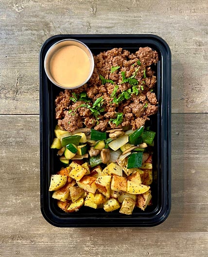Beefy Queso Loaded Potatoes