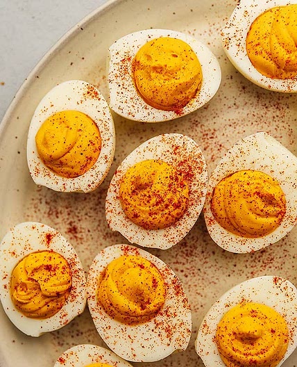 Spicy Deviled Eggs with Sriracha