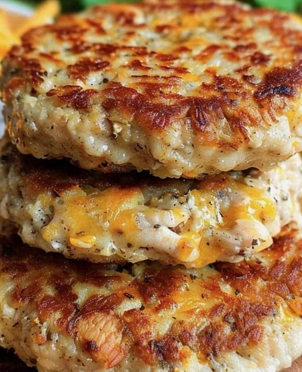 Cheddar Ranch Chicken Burgers